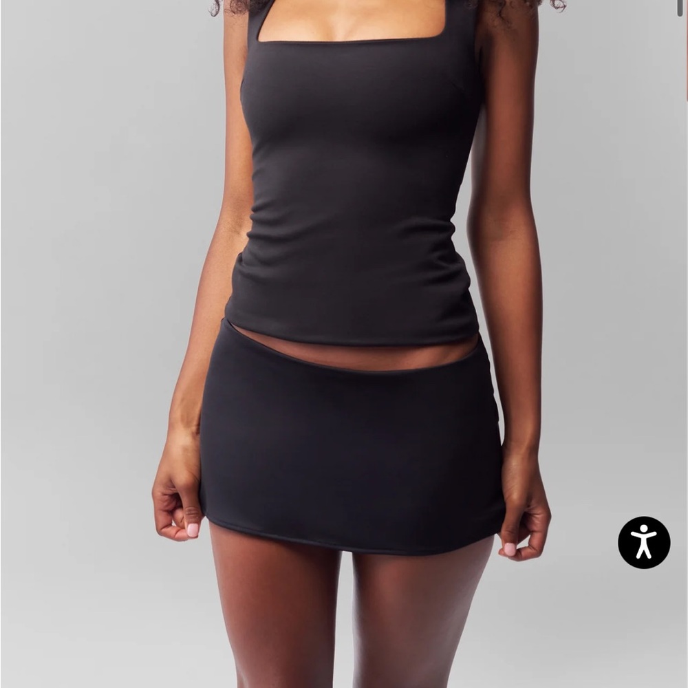 Guizio Black Micro Skirt